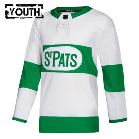 Barn Ishockey Toronto Maple Leafs tröja med eget tryck St Pats Adidas Vit Authentic